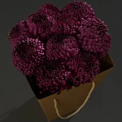 Букет с хризантемой Бигуди (s)